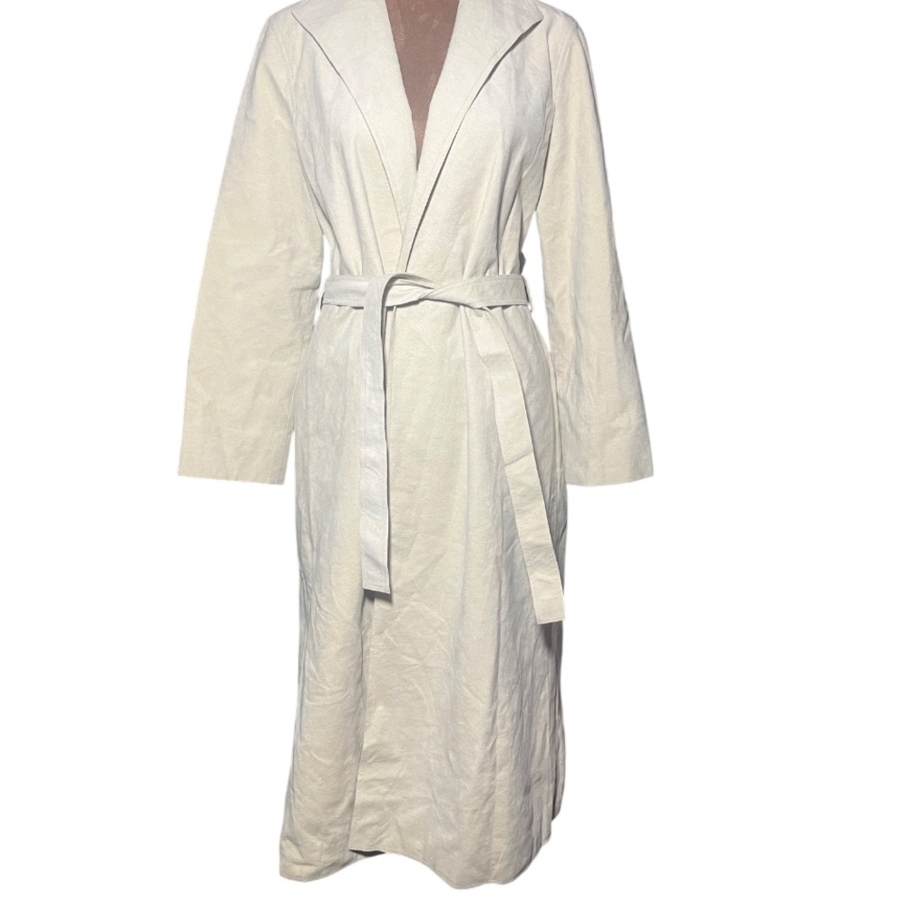 Vintage 90s ULTRASUEDE Elegant Beige Women's Trench Coat